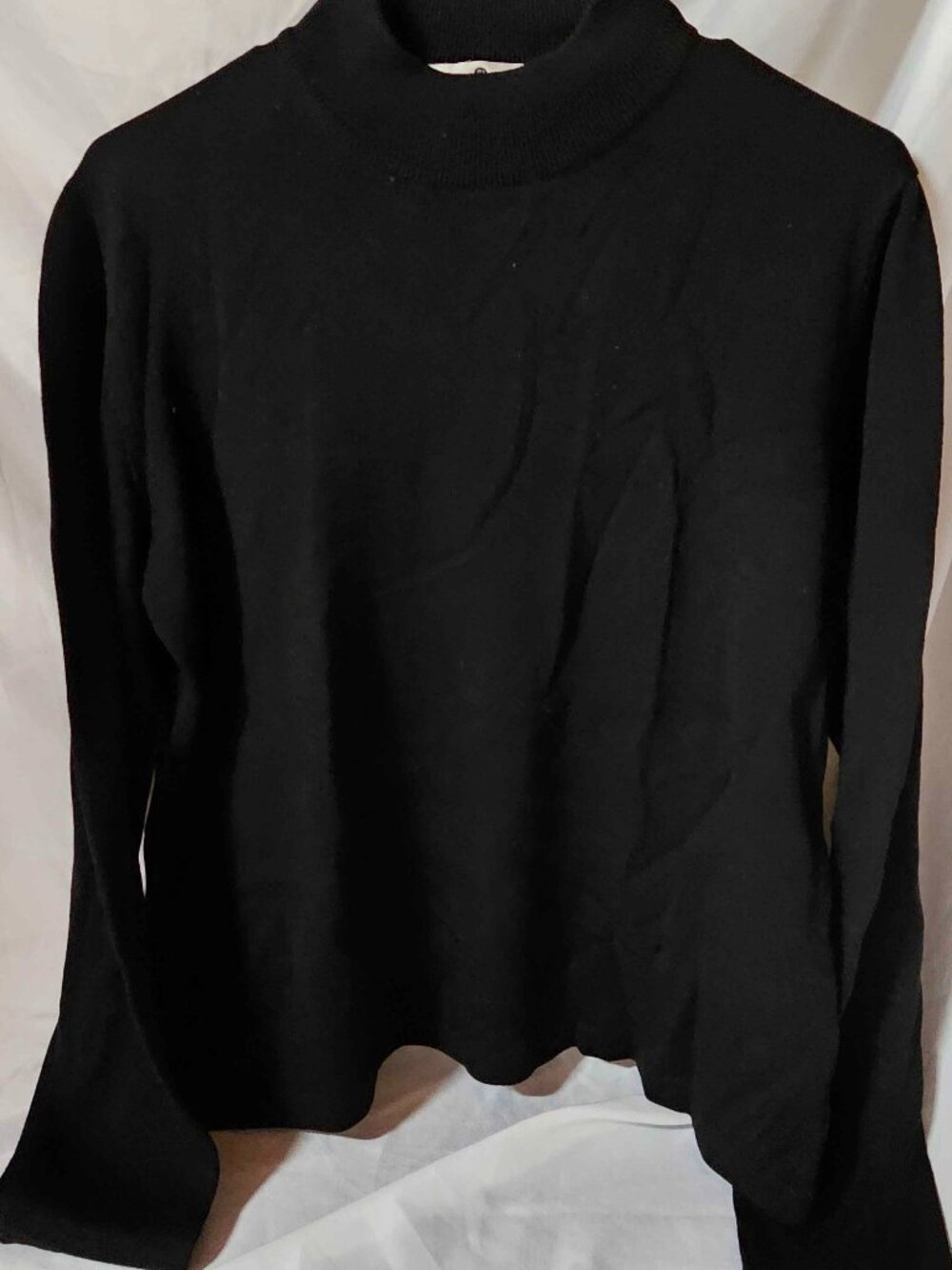 THE WORKS SAKS FIFTH AVENUE Womens Black Long Sleeve Sweater Quiet Luxury